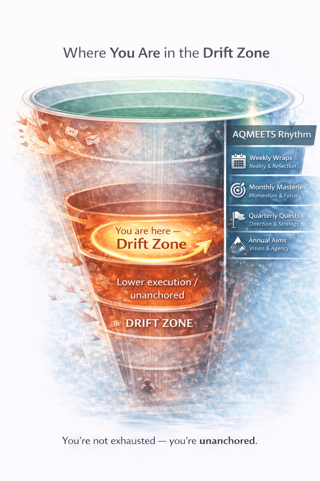 Where you are in the Drift Zone visual map