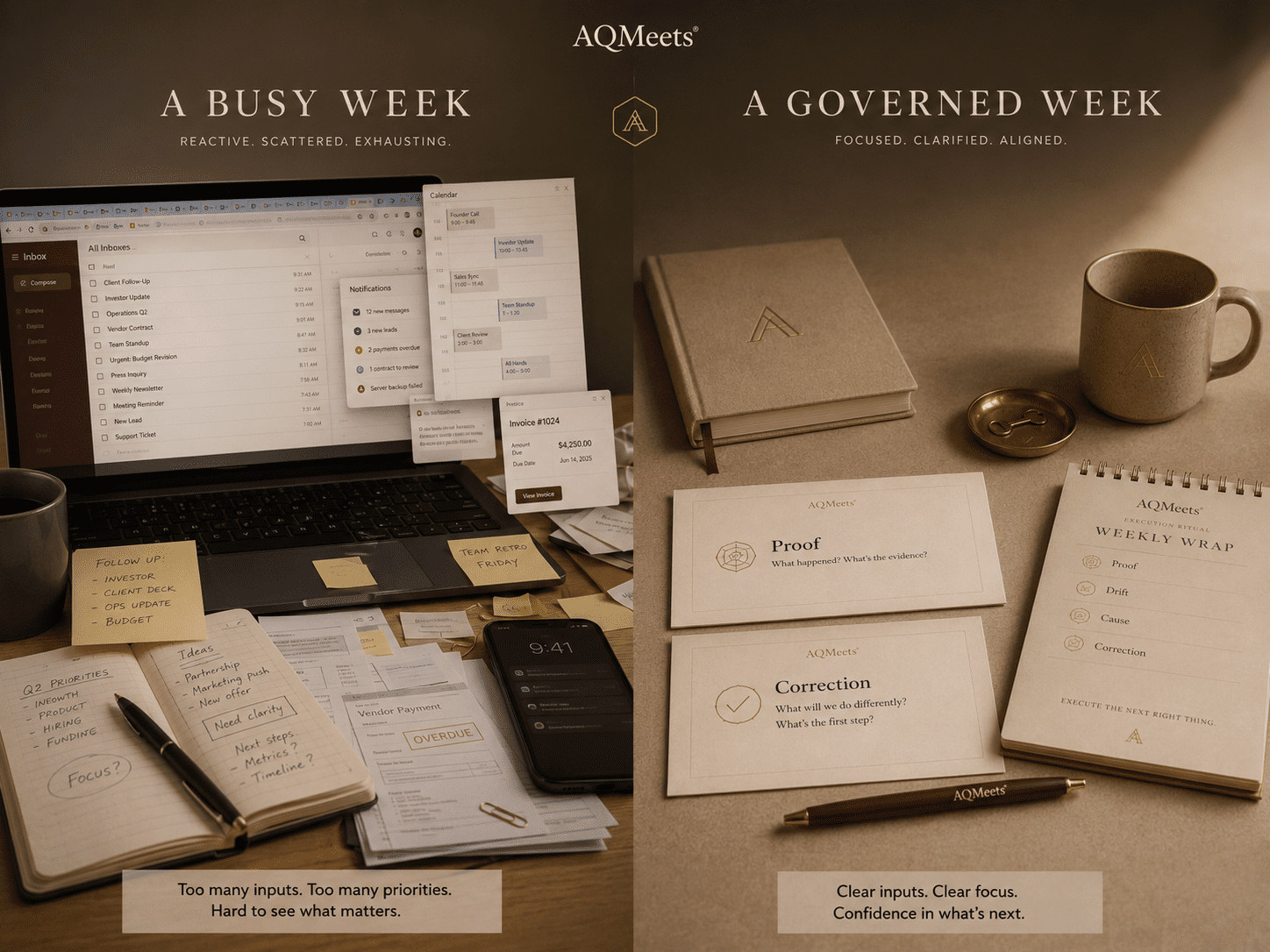 Busy week compared with governed weekly review