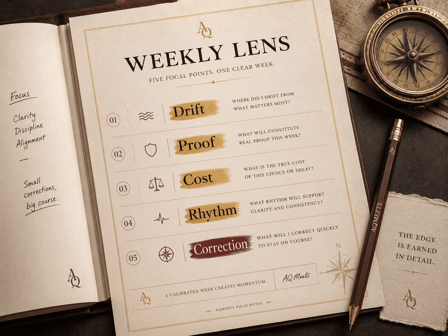 AQMeets Weekly Lens field note with Drift Proof Cost Rhythm Correction